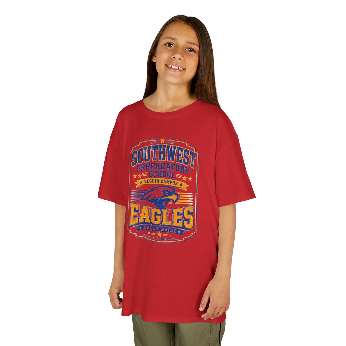 Kids T-Shirt — Southwest Preparatory School Eagles Mascot Tee