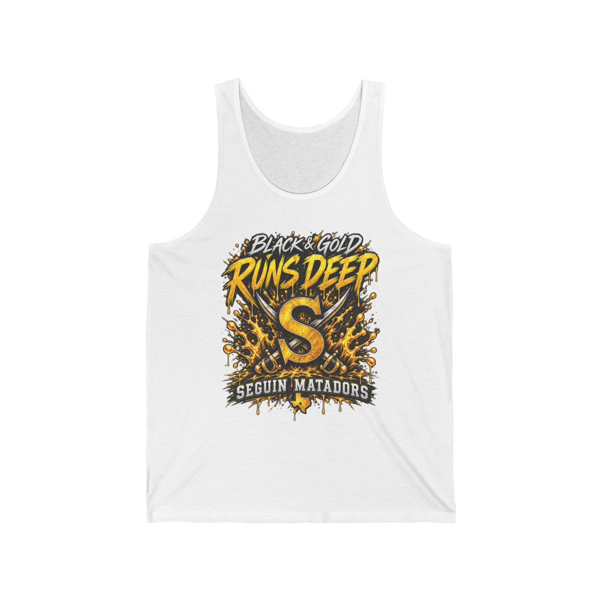 Seguin Matadors "Black & Gold Runs Deep" Tank Top
