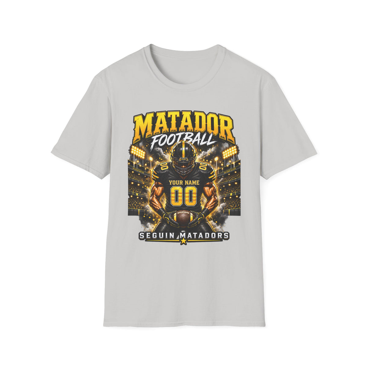 Custom Seguin Matador Football Player Tee | Personalized Name & Jersey Number