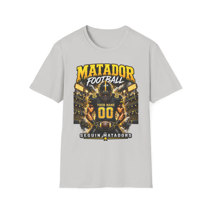 Custom Seguin Matador Football Player Tee | Personalized Name & Jersey Number