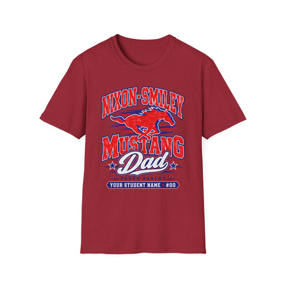 Mustang Dad T‑Shirt — Nixon‑Smiley High School Spirit Tee