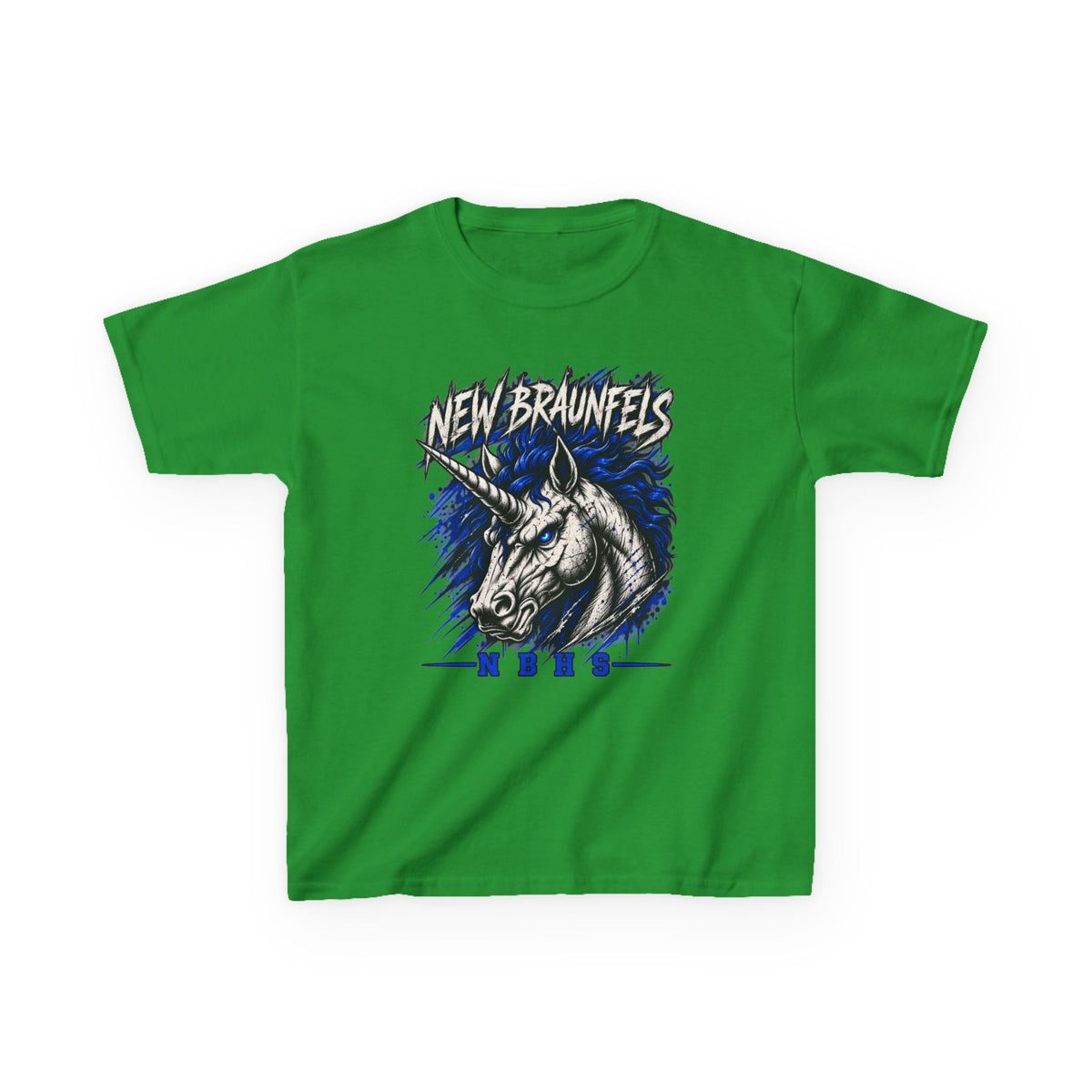 New Braunfels Unicorn Kids T‑Shirt — Blue Graphic Tee for Children