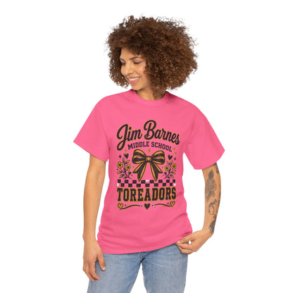 Jim Barnes Middle School Toreadors T-Shirt — School Spirit Cheer Tee