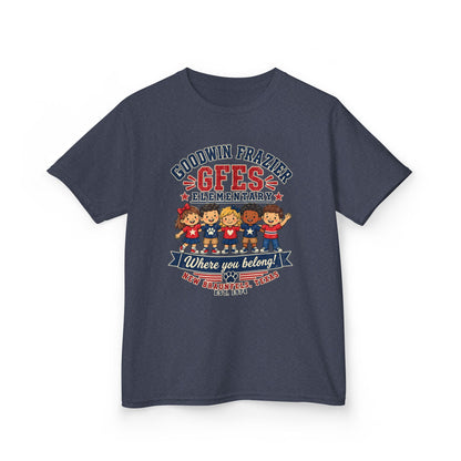 Kids T‑Shirt — "Goodwin Frazier G FES Elementary: Where You Belong" School Pride Tee