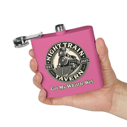 Night Train Stainless Steel Flask, 6oz
