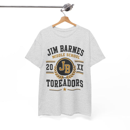 Jim Barnes Middle School Toreadors T-Shirt — School Spirit Tee with JB Crest