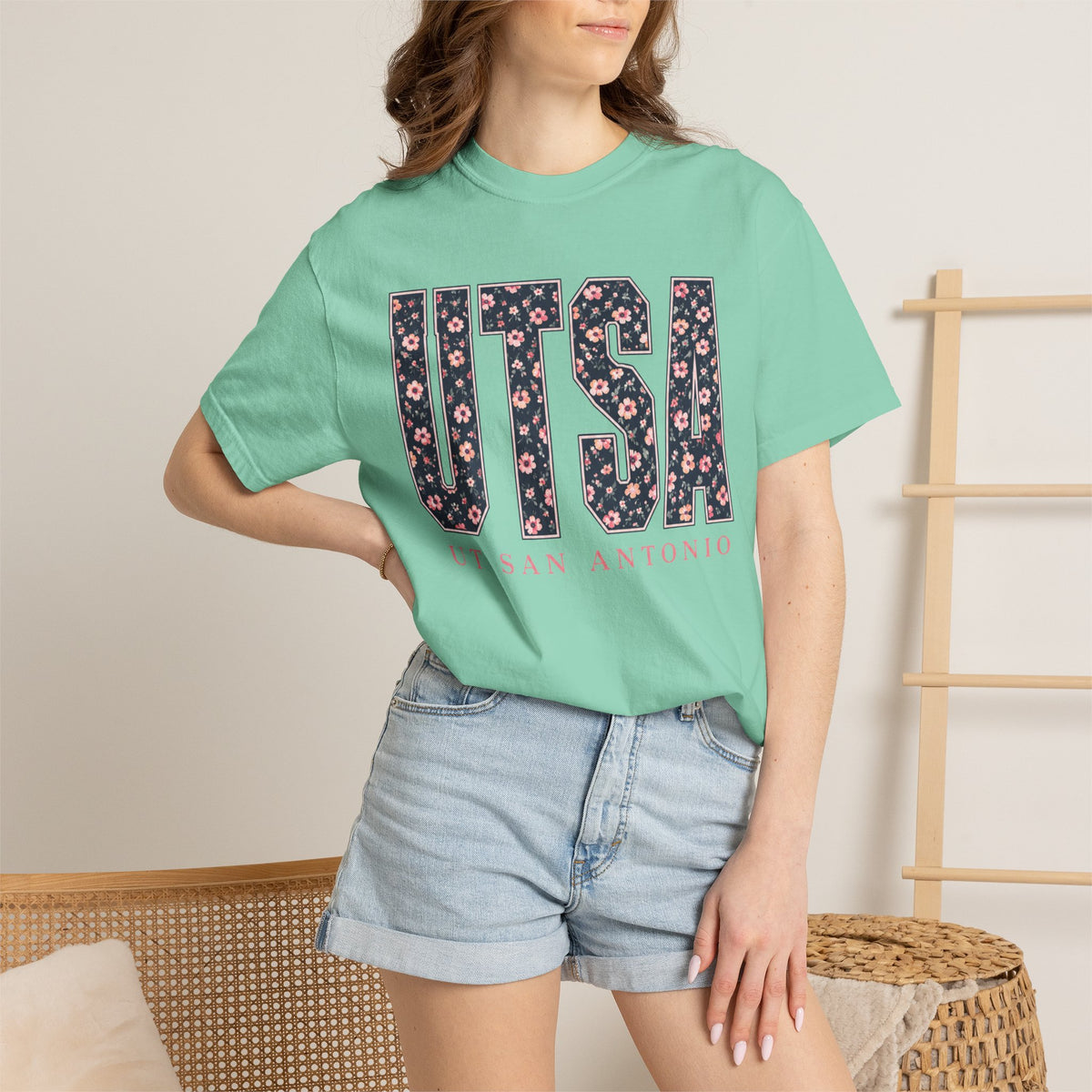 UTSA Floral Logo T‑Shirt — UT San Antonio Collegiate Tee