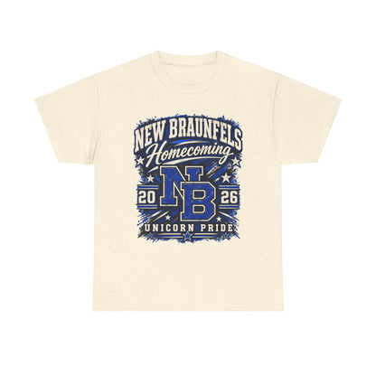 New Braunfels Homecoming 2026 T-Shirt — NB Unicorn Pride School Spirit Tee
