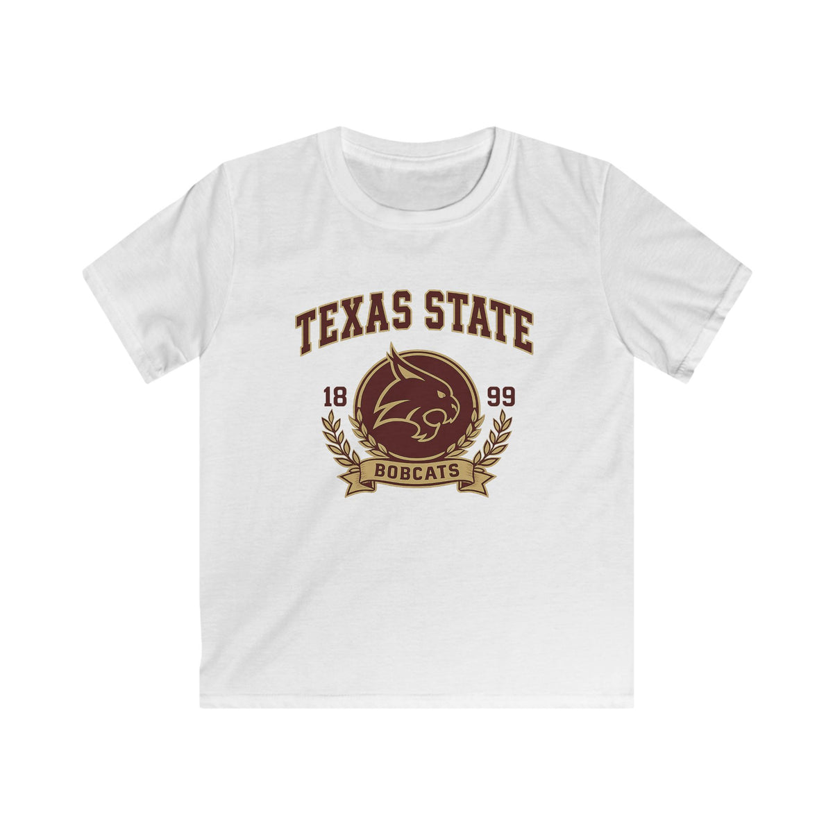 Texas State Bobcats Kids T-Shirt — Retro 1899 College Mascot Tee