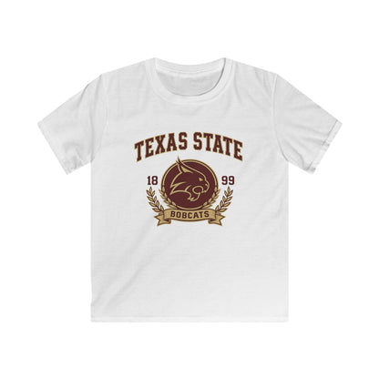 Texas State Bobcats Kids T-Shirt — Retro 1899 College Mascot Tee