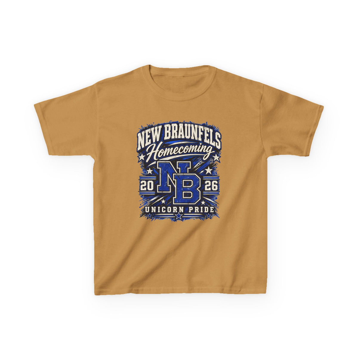 New Braunfels Homecoming 2026 Kids T‑Shirt — NB Unicorn Pride School Spirit Tee