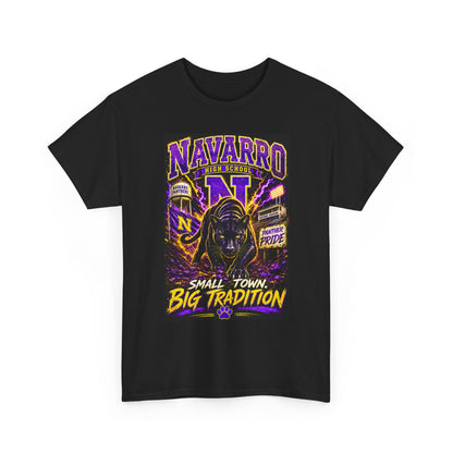 T-Shirt — Navarro “Small Town, Big Tradition” Vintage Football Pride Tee