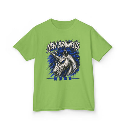 New Braunfels Unicorn Kids T‑Shirt — Blue Graphic Tee for Children
