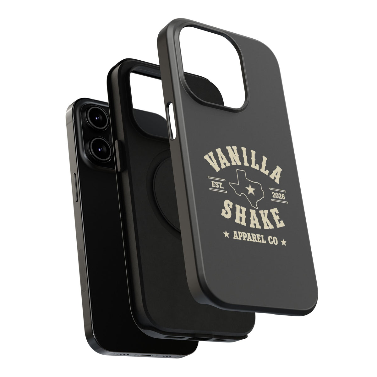 Black w/Ivory Logo lmpact-Resistant Phone Cases