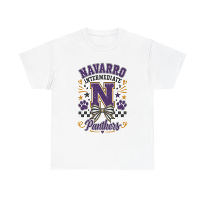 Navarro Intermediate Panthers T-Shirt — School Spirit Tee with 'N' Logo & Paw Prints
