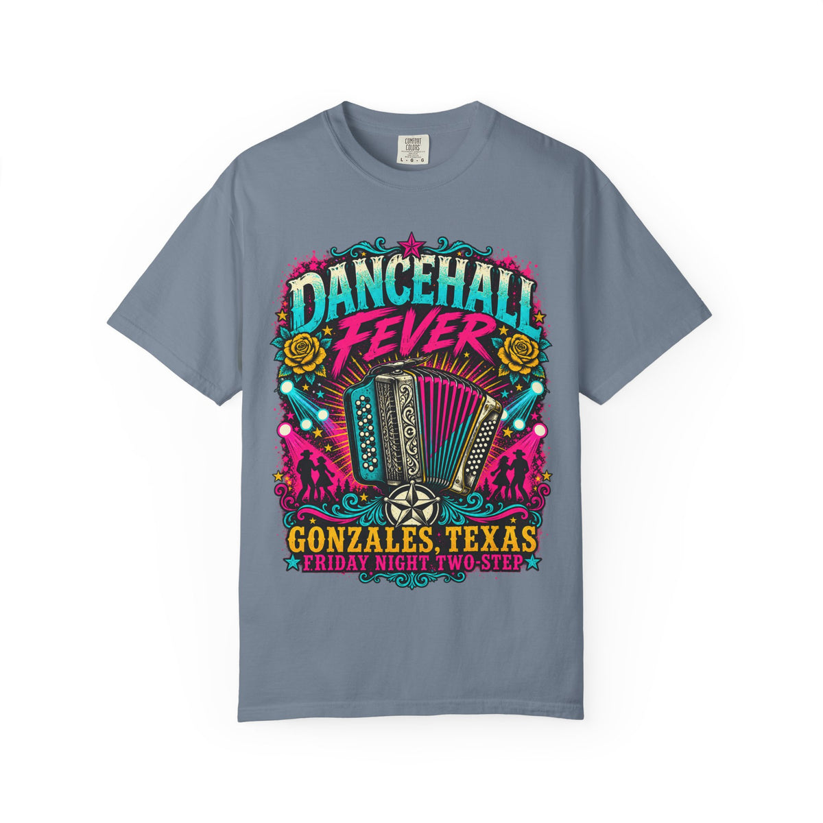 Dancehall Fever Accordion T-Shirt — Gonzales, Texas Friday Night Two-Step