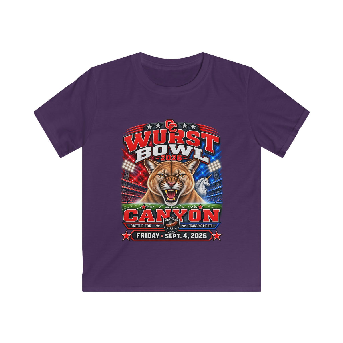 Kids Tee — Wurst Bowl Canyon 2026 Football Event Shirt