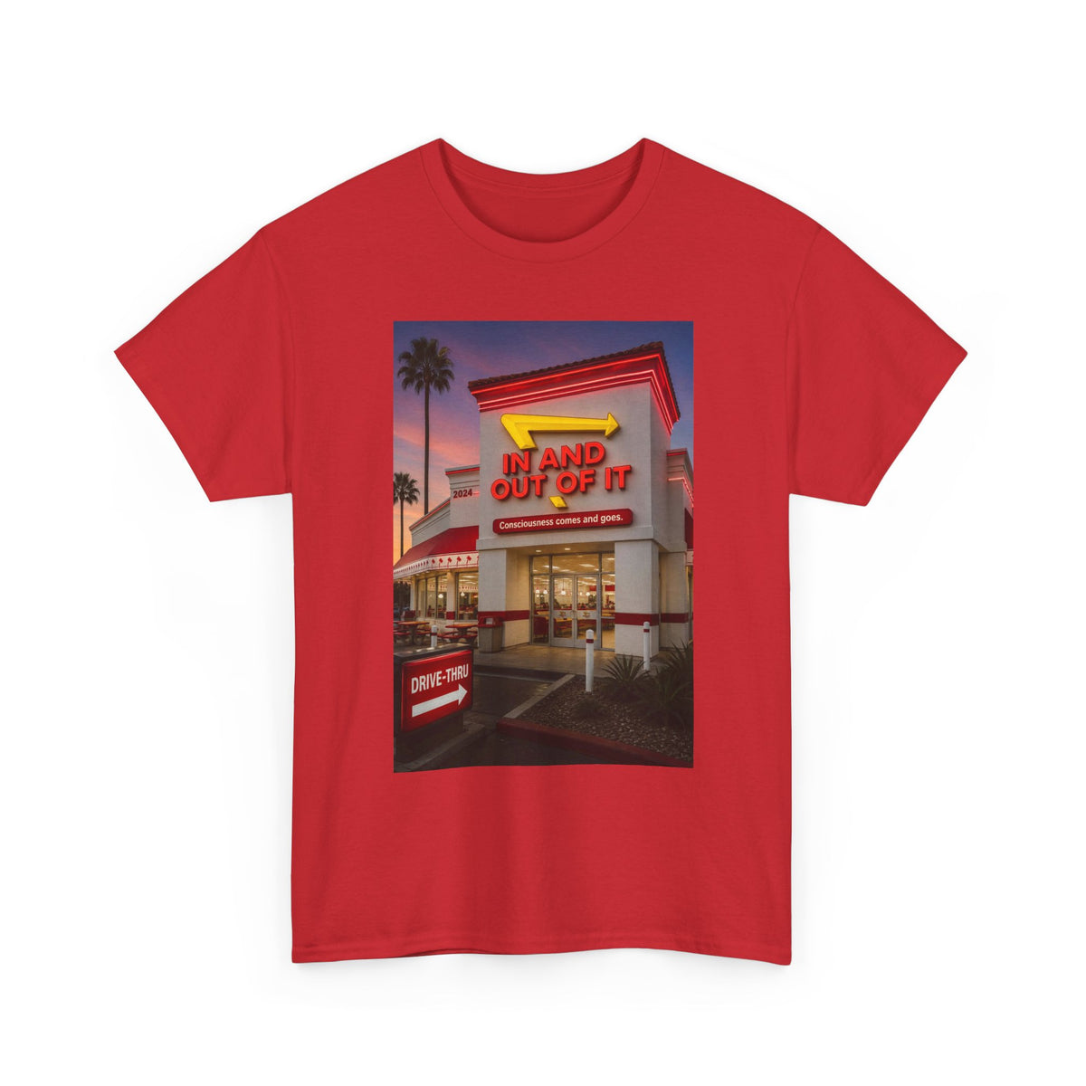 Retro Diner Photo T‑Shirt – 'A Hand Out Of It' Vintage Neon Tee