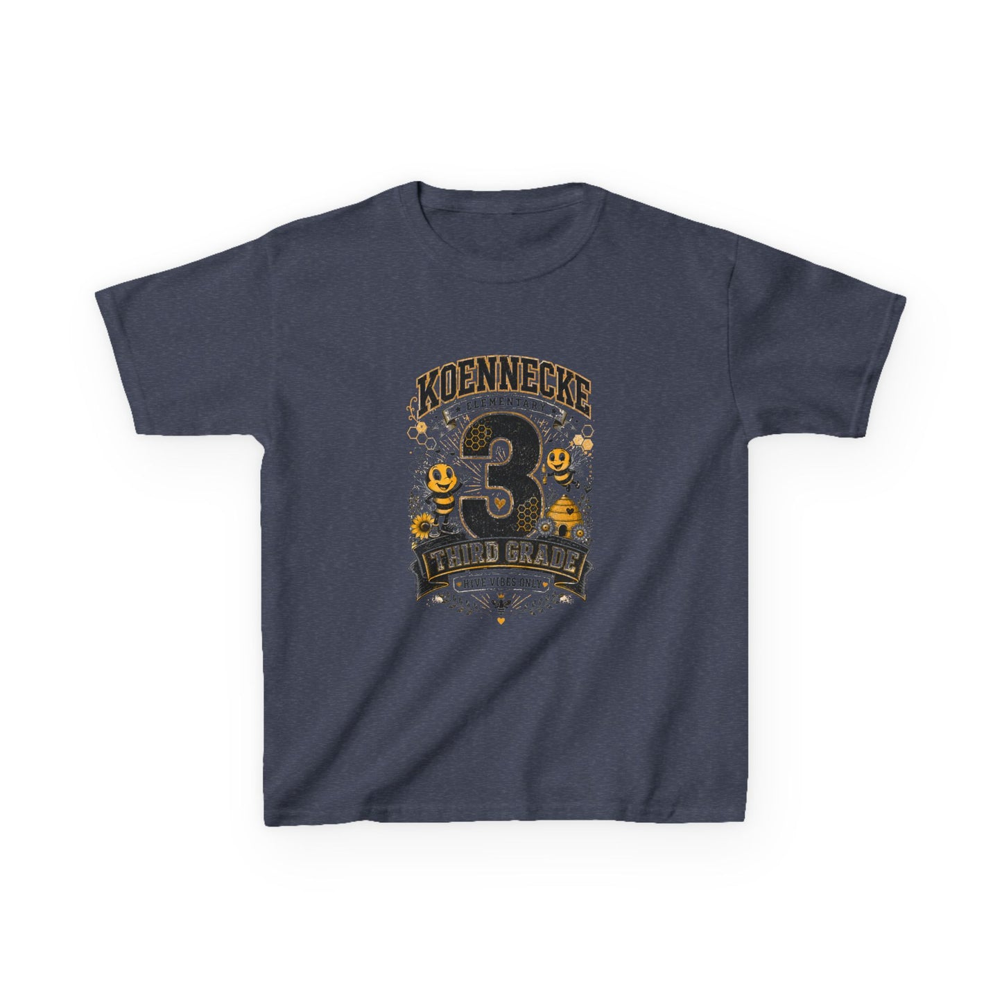 Third Grade Kids T‑Shirt — Personalized 'Koennecke 3' Back to School Tee