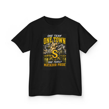 Kids Matador Pride Tee — "One Team One Town" School Spirit Shirt