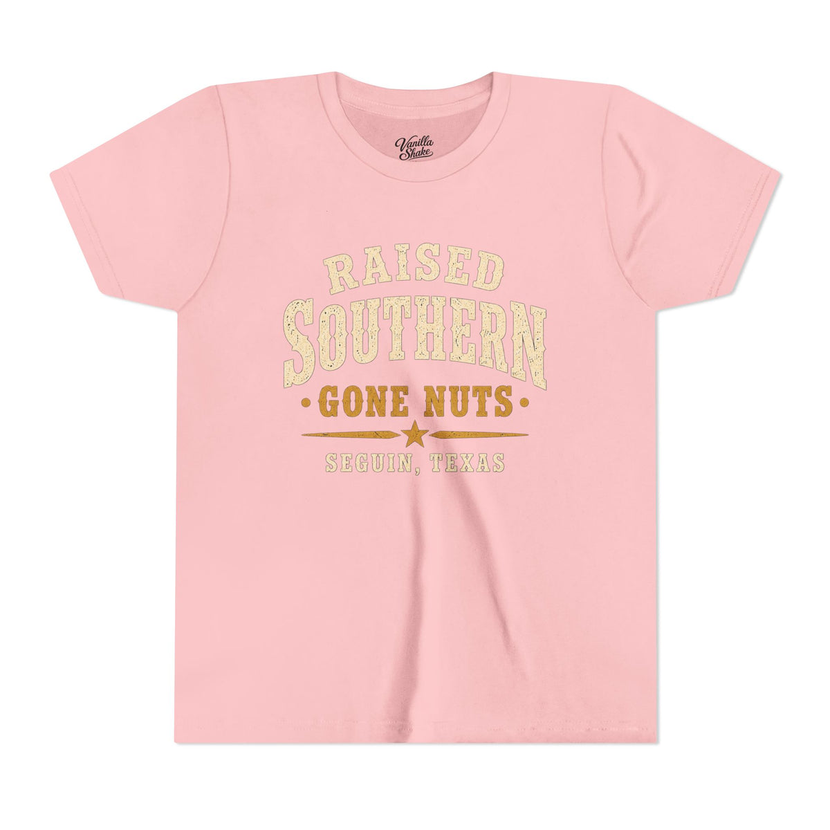 Youth Tee — "Raised Southern, Lone Star" Seguin, Texas Kids Shirt
