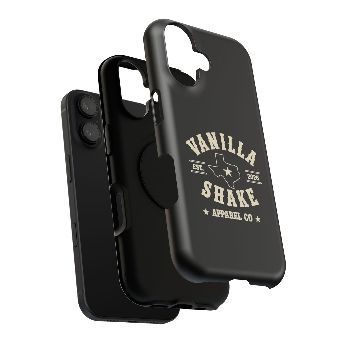 Black w/Ivory Logo lmpact-Resistant Phone Cases