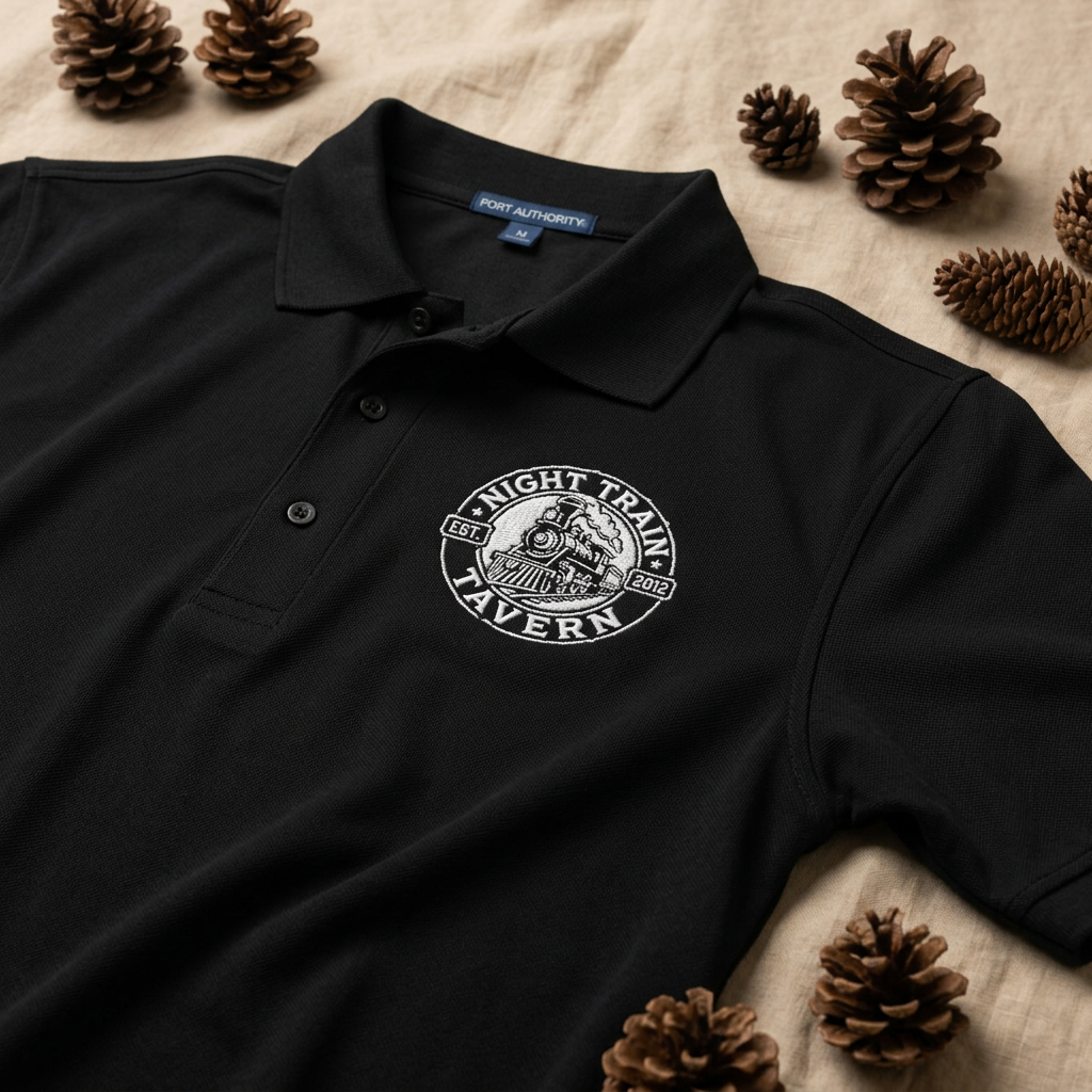 Night Train Tavern Unisex Golf Polo Shirt (Embroidery)