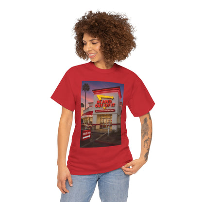 Retro Diner Photo T‑Shirt – 'A Hand Out Of It' Vintage Neon Tee