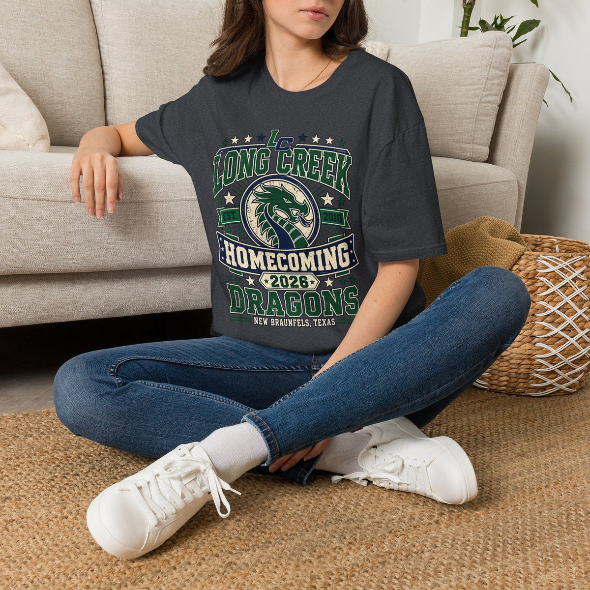 Long Creek Dragons Homecoming T-Shirt — School Spirit Tee (Est. 2020)