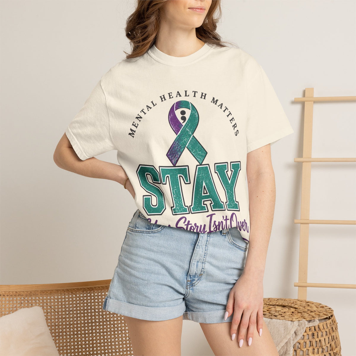 Mental Health Awareness 'Stay — Your Story Isn't Over' T-Shirt
