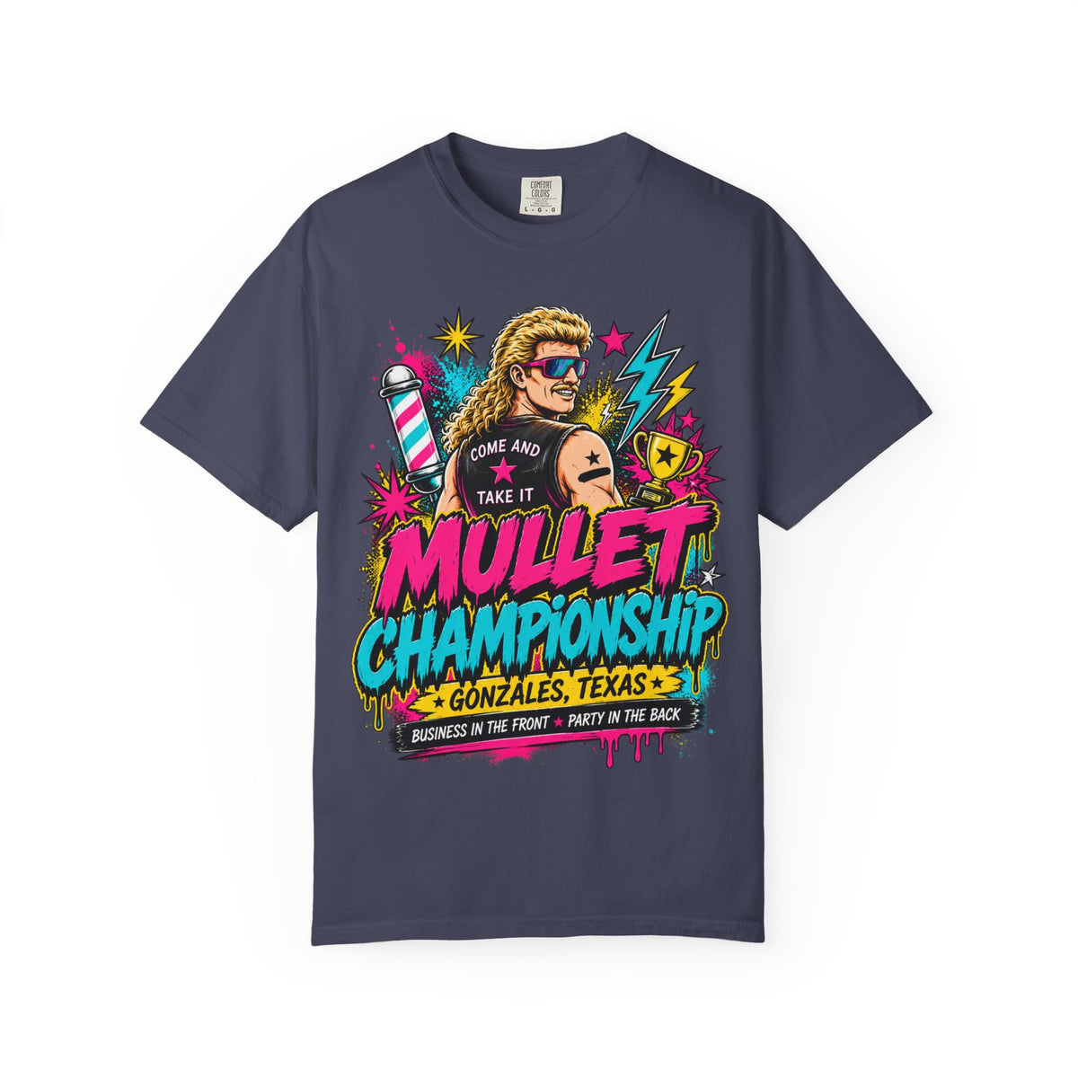 Mullet Championship T-Shirt — "Business in the Front, Party in the Back" Retro Graphic Tee