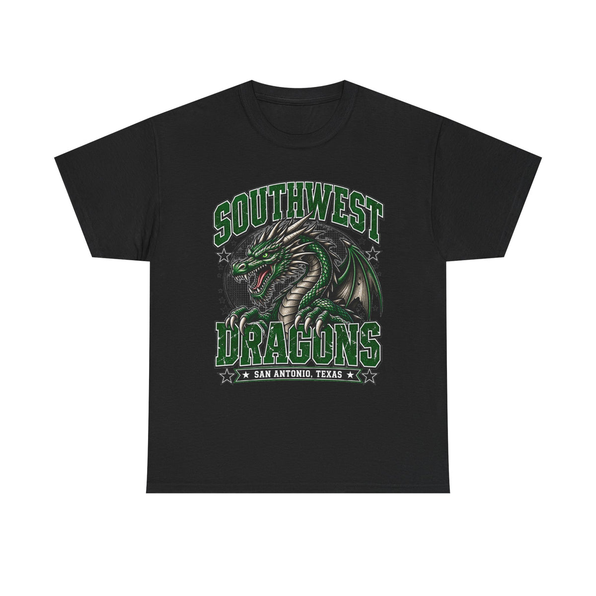 Southwest Dragons T-Shirt — San Antonio Texas Green Dragon Graphic Tee