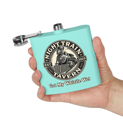 Night Train Stainless Steel Flask, 6oz