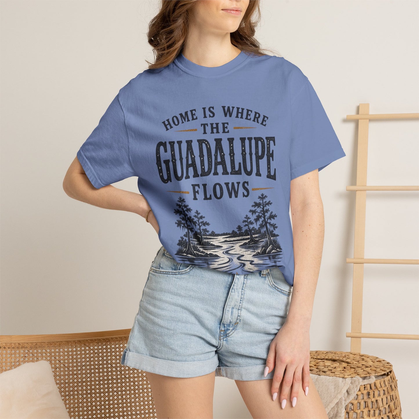 Guadalupe River T-Shirt — "Home Is Where The Guadalupe Flows" Vintage Outdoors Tee