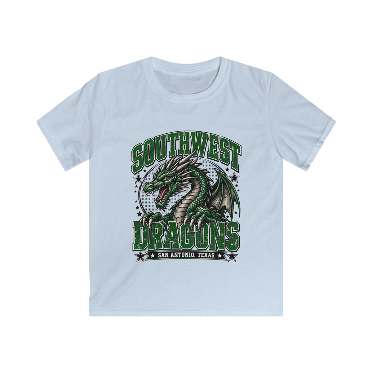 Southwest Dragons Kids Tee — San Antonio Green Dragon Youth T-Shirt