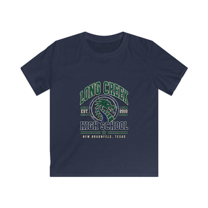 Long Creek High School Kids Tee – Dragon Mascot School Spirit Shirt