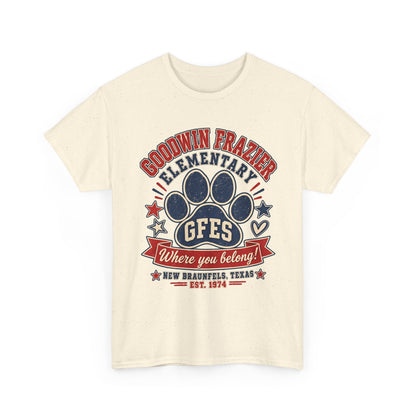 Goodwin Frazier Elementary GFES Paw Print T-Shirt — Where You Belong School Spirit Tee