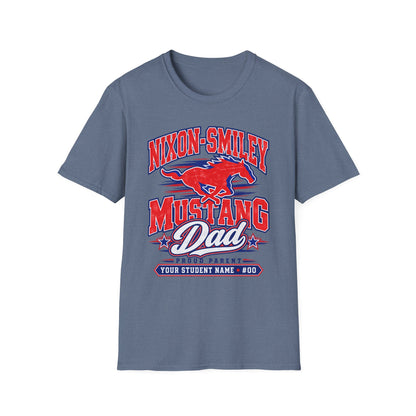 Mustang Dad T‑Shirt — Nixon‑Smiley High School Spirit Tee