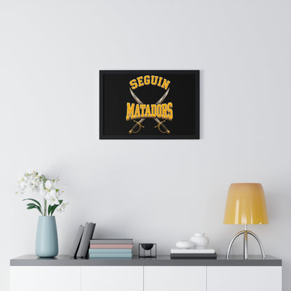 Seguin Matadors Horizontal Framed Poster-Sublimation
