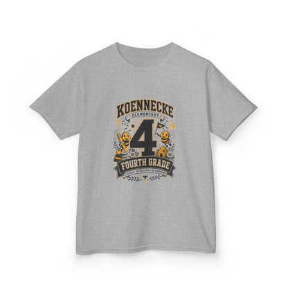 4th Grade Kids T-Shirt – "Koennecke Celebrates 4th Grade" Back-to-School Shirt