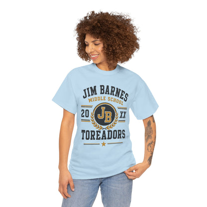Jim Barnes Middle School Toreadors T-Shirt — School Spirit Tee with JB Crest