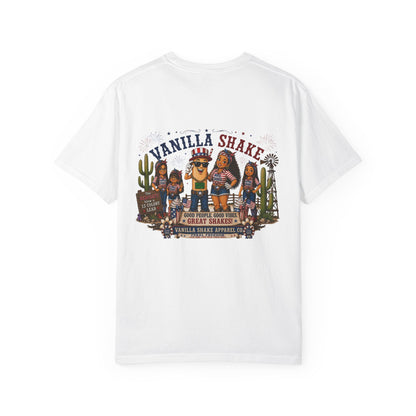 Family Shakes 4th of July-Unisex Garment-Dyed T-shirt