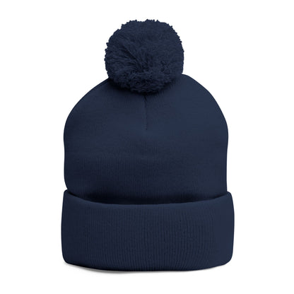 Pom-Pom Knit Cap (Embroidery)