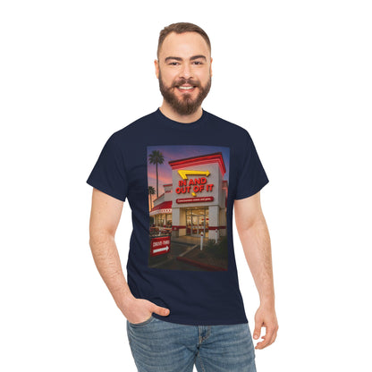 Retro Diner Photo T‑Shirt – 'A Hand Out Of It' Vintage Neon Tee