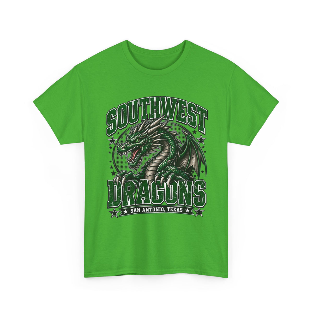 Southwest Dragons T-Shirt — San Antonio Texas Green Dragon Graphic Tee