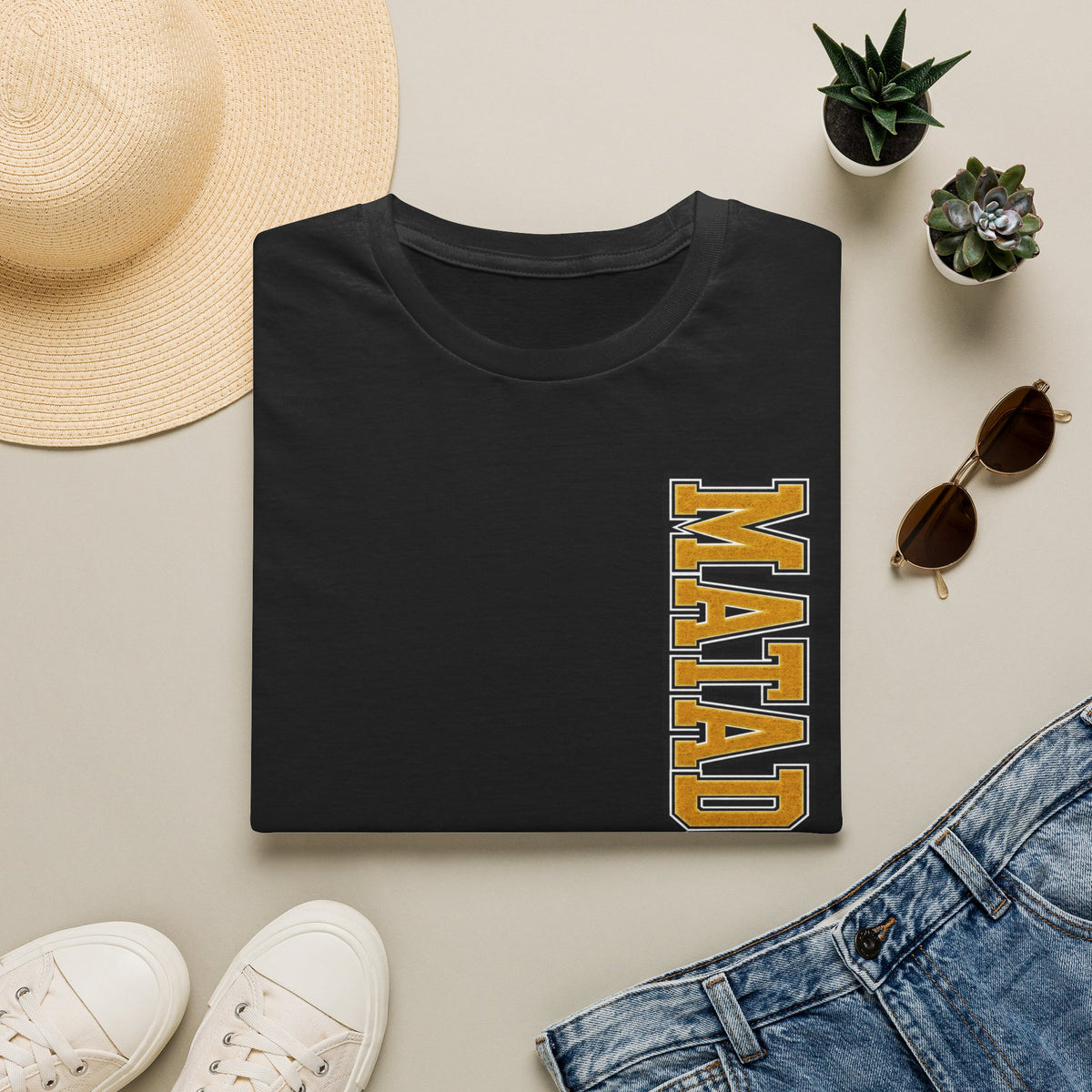 Matadors Vertical Side-Print T-Shirt — Collegiate Spirit Tee