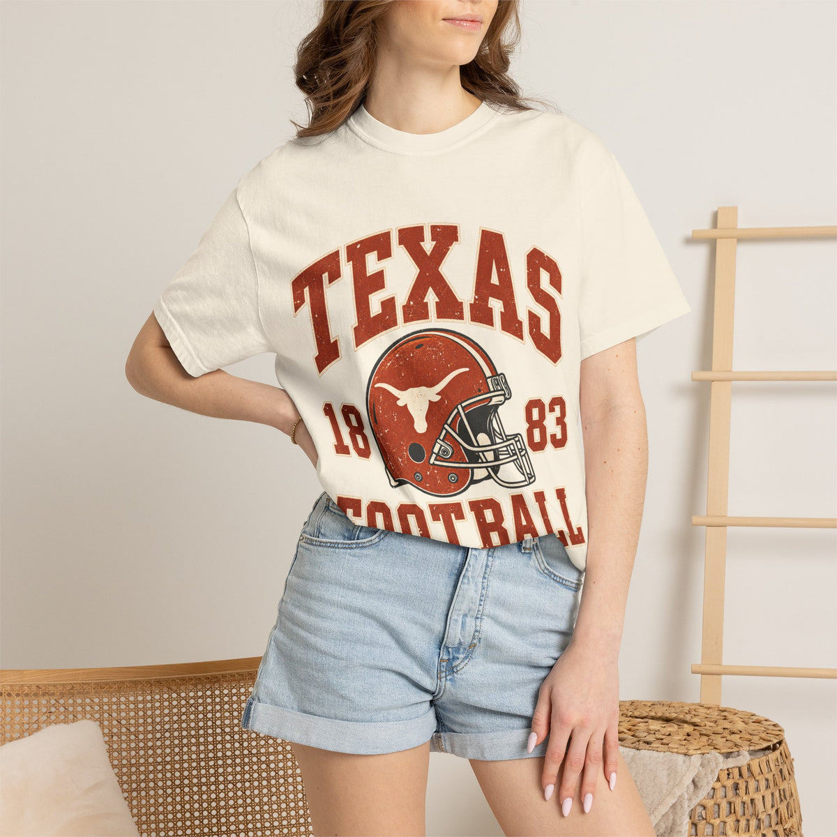Texas Football Helmet Tee — Austin 1883 Vintage Collegiate T-Shirt