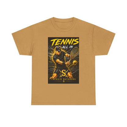 Tennis All In Graphic Tee — Vintage Tennis Player Poster Shirt