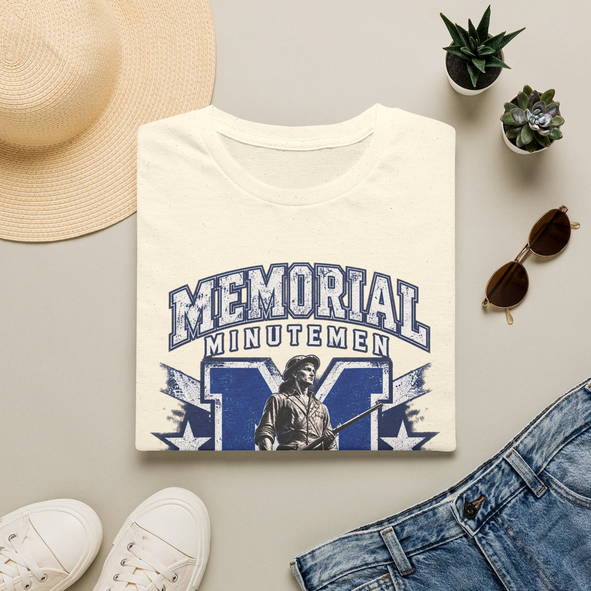 Memorial Minutemen Graphic T-Shirt — Vintage Patriot Military Tribute Tee
