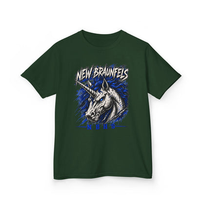 New Braunfels Unicorn Kids T‑Shirt — Blue Graphic Tee for Children